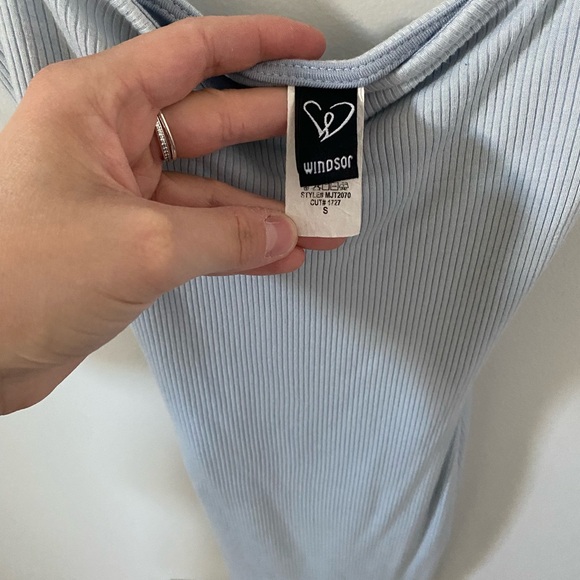 Blue Body-con Ribbed Mini Dress - Picture 3 of 3